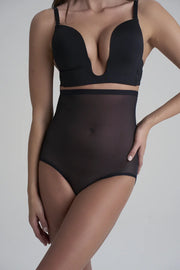 ByeBra - Forming Tulle Shapewear Mid Support Forming Tulle High Waist Brief Black