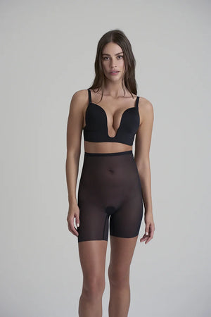 ByeBra - Forming Tulle Shapewear Mid Support Forming Tulle High Waist Short Black