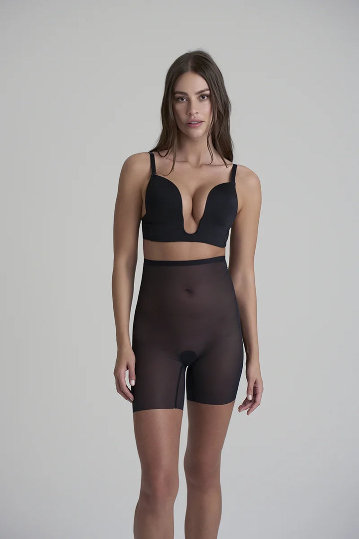 ByeBra - Forming Tulle Shapewear Mid Support Forming Tulle High Waist Short Black