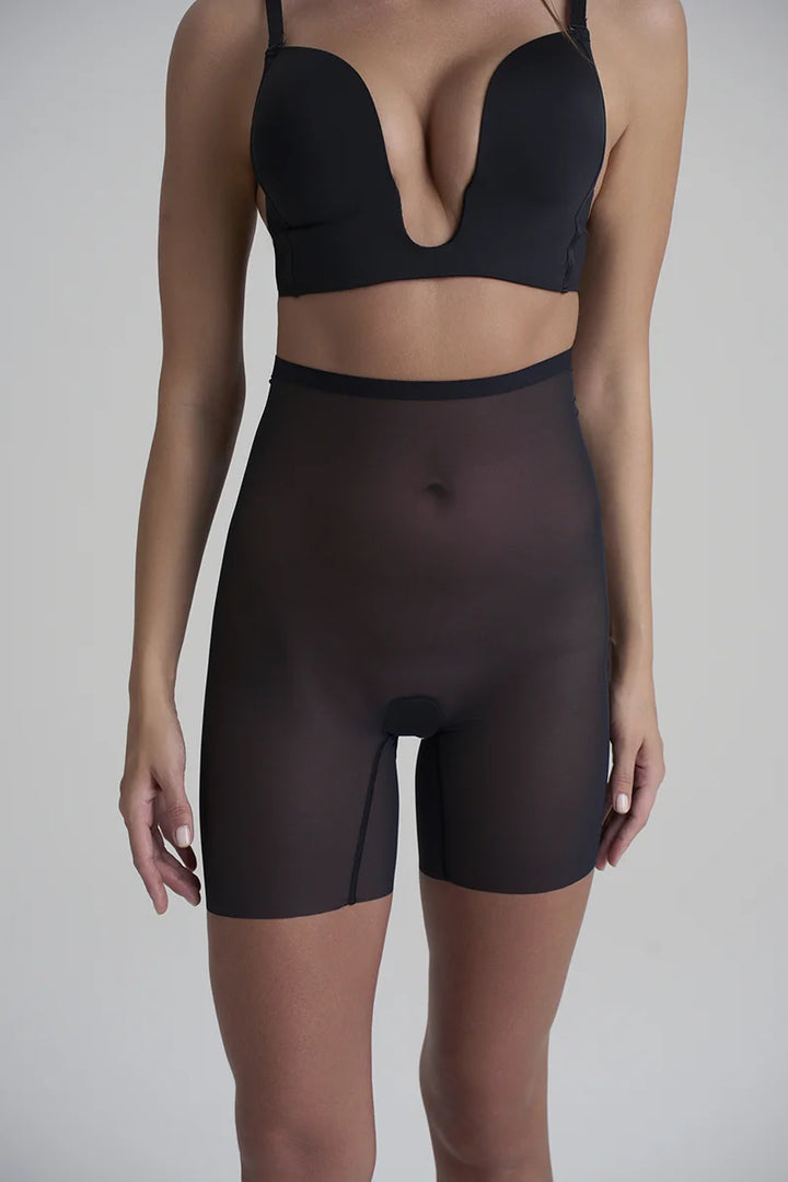 ByeBra - Forming Tulle Shapewear Mid Support Forming Tulle High Waist Short Black