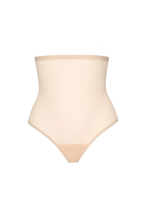 ByeBra - Forming Tulle Shapewear Mid Support Forming Tulle High Waist Thong Beige