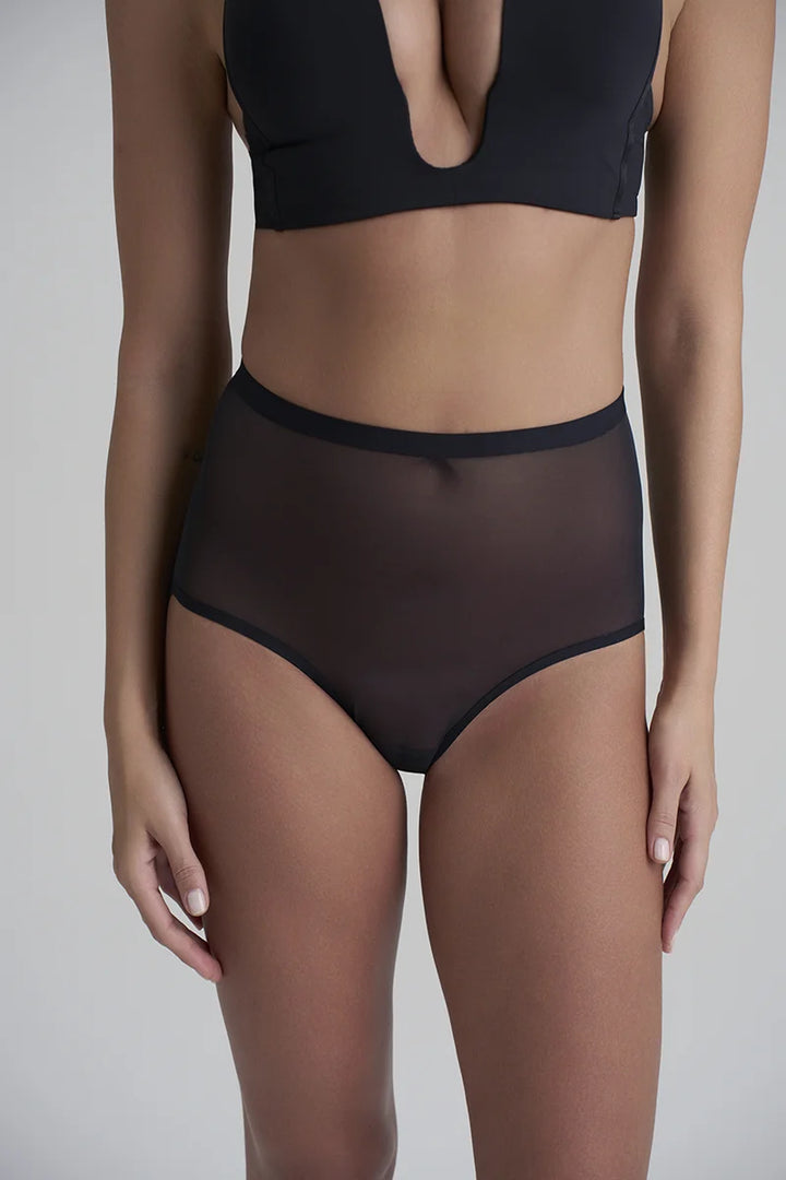 ByeBra - Forming Tulle Shapewear Mid Support Forming Tulle Mid Waist Brief Black