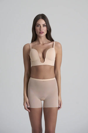 ByeBra - Forming Tulle Shapewear Mid Support Forming Tulle Shorty Beige
