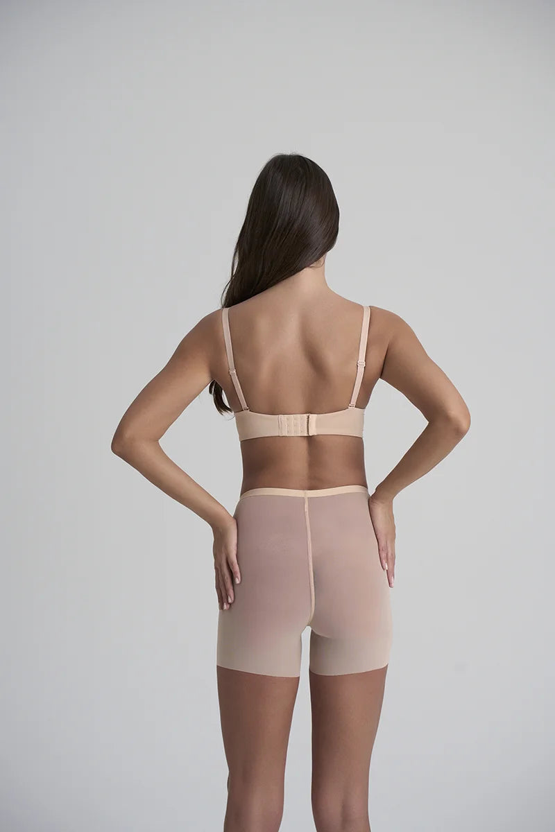 ByeBra - Forming Tulle Shapewear Mid Support Forming Tulle Shorty Beige