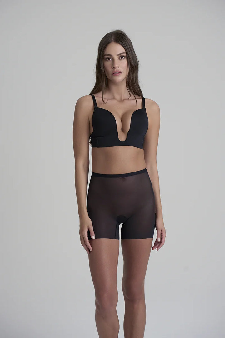 ByeBra - Forming Tulle Shapewear Mid Support Forming Tulle Shorty Black