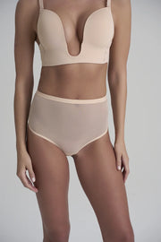 ByeBra - Forming Tulle Shapewear Mid Support Forming Tulle Mid Waist Thong Beige