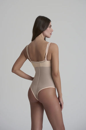 ByeBra - Forming Tulle Shapewear Mid Support Forming Tulle Bodysuit Beige
