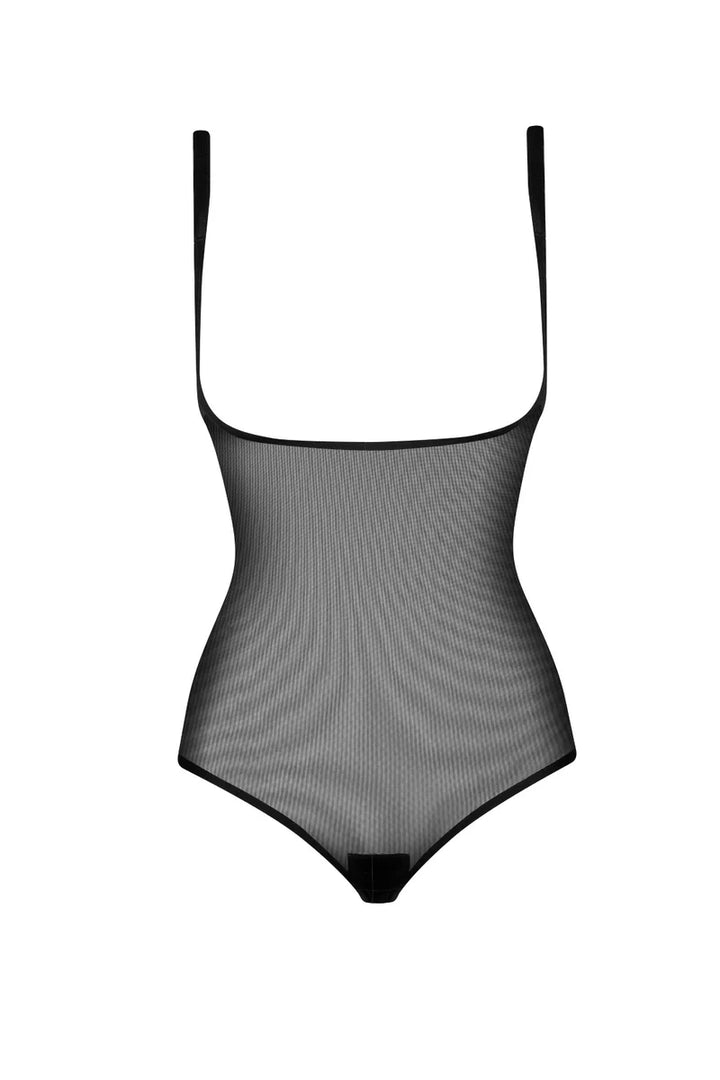 ByeBra - Forming Tulle Shapewear Mid Support Forming Tulle Bodysuit Black