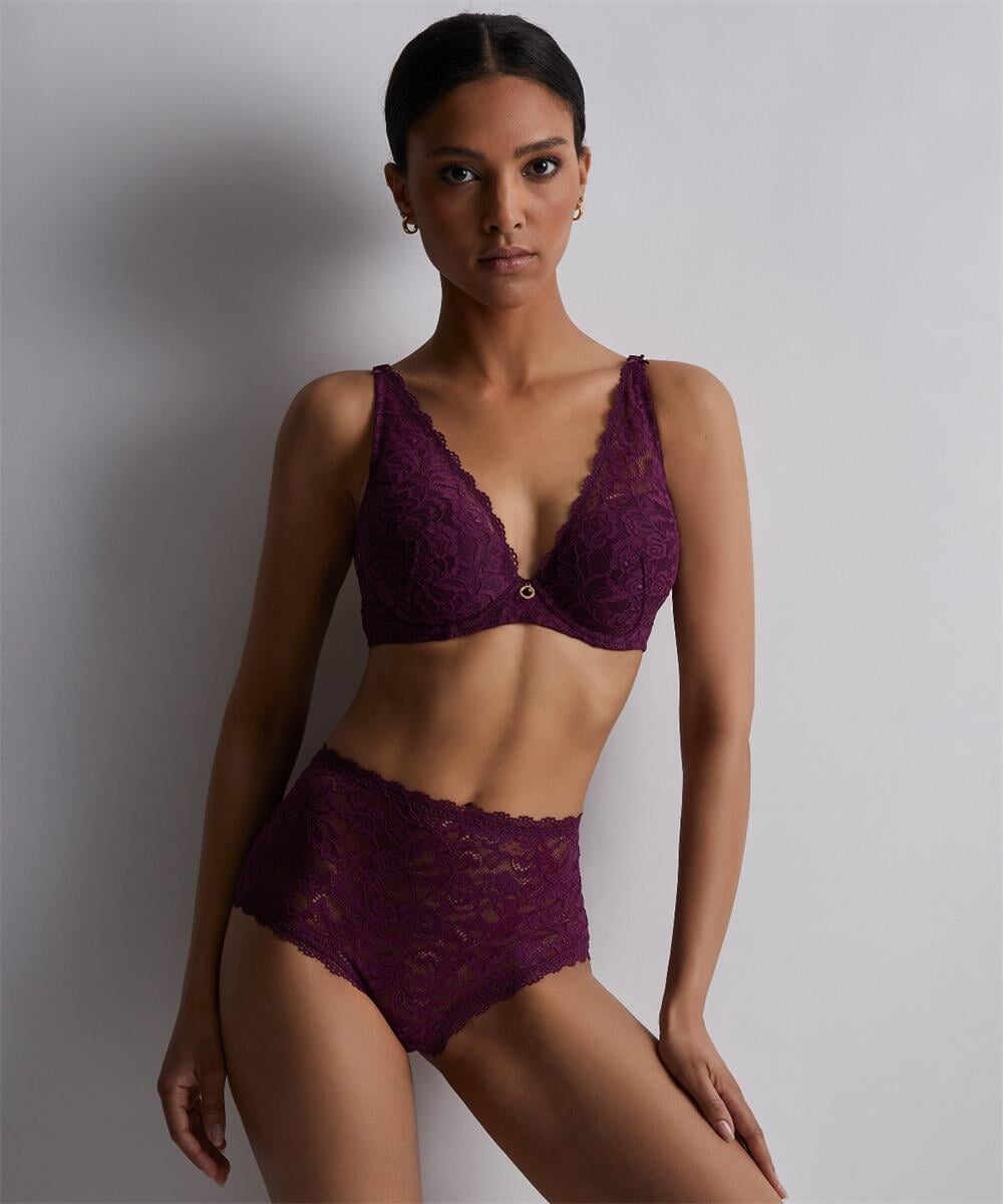 Aubade - Rosessence Shoulders Plunge Bra Berry