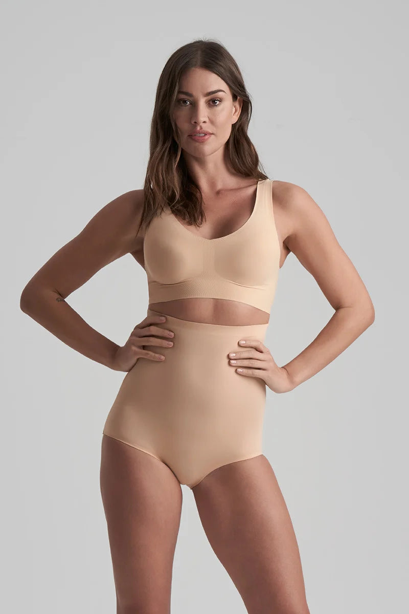 ByeBra - Invisible Shapewear Light Support Invisible High Waist Brief Beige