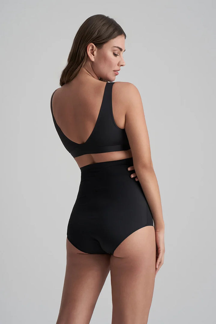 ByeBra - Invisible Shapewear Light Support Invisible High Waist Brief Black