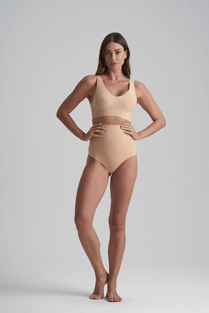 ByeBra - Invisible Shapewear Light Support Invisible High Waist Thong Beige