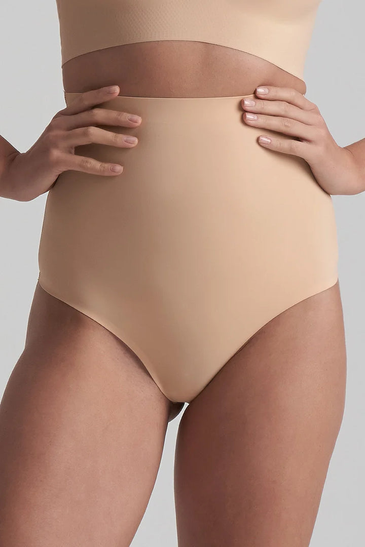 ByeBra - Invisible Shapewear Light Support Invisible High Waist Thong Beige