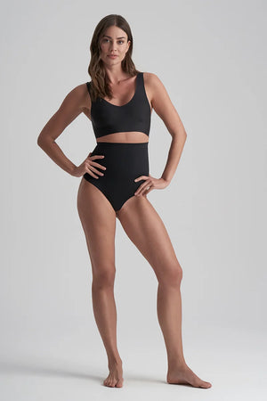 ByeBra - Invisible Shapewear Light Support Invisible High Waist Thong Black