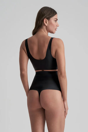 ByeBra - Invisible Shapewear Light Support Invisible High Waist Thong Black