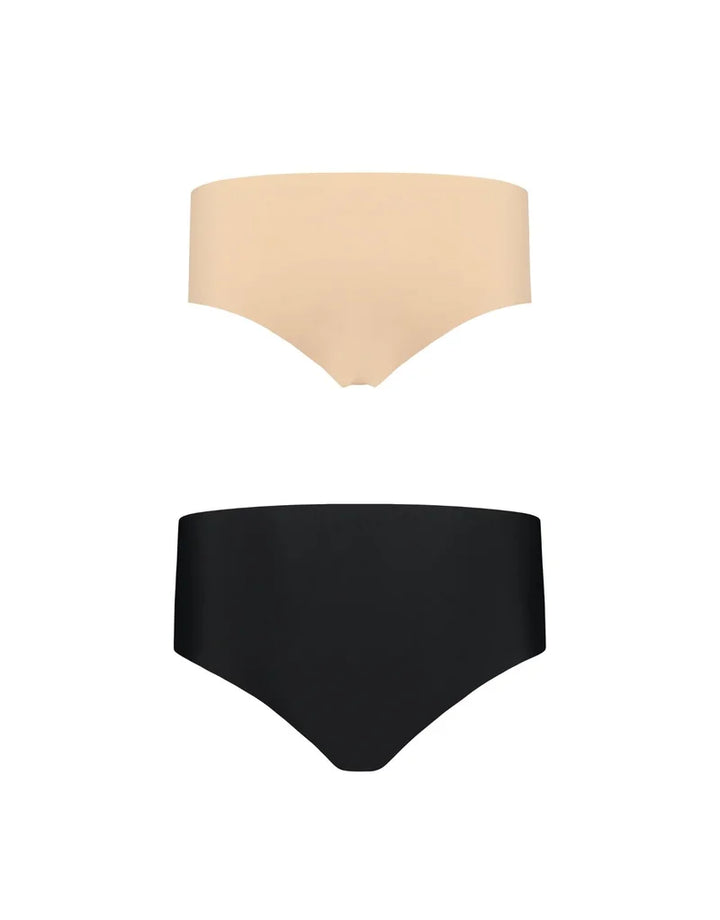 ByeBra - Bum Lifts & Underwear 2- Pack Invisible Hipster Beige & Black