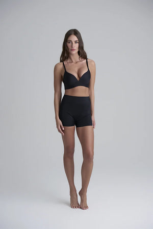 ByeBra - Invisible Shapewear Light Support Invisible Mid Waist Short Black
