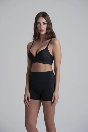 ByeBra - Invisible Shapewear Light Support Invisible Mid Waist Short Black