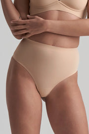 ByeBra - Invisible Shapewear Light Support Invisible Mid Waist Thong Beige