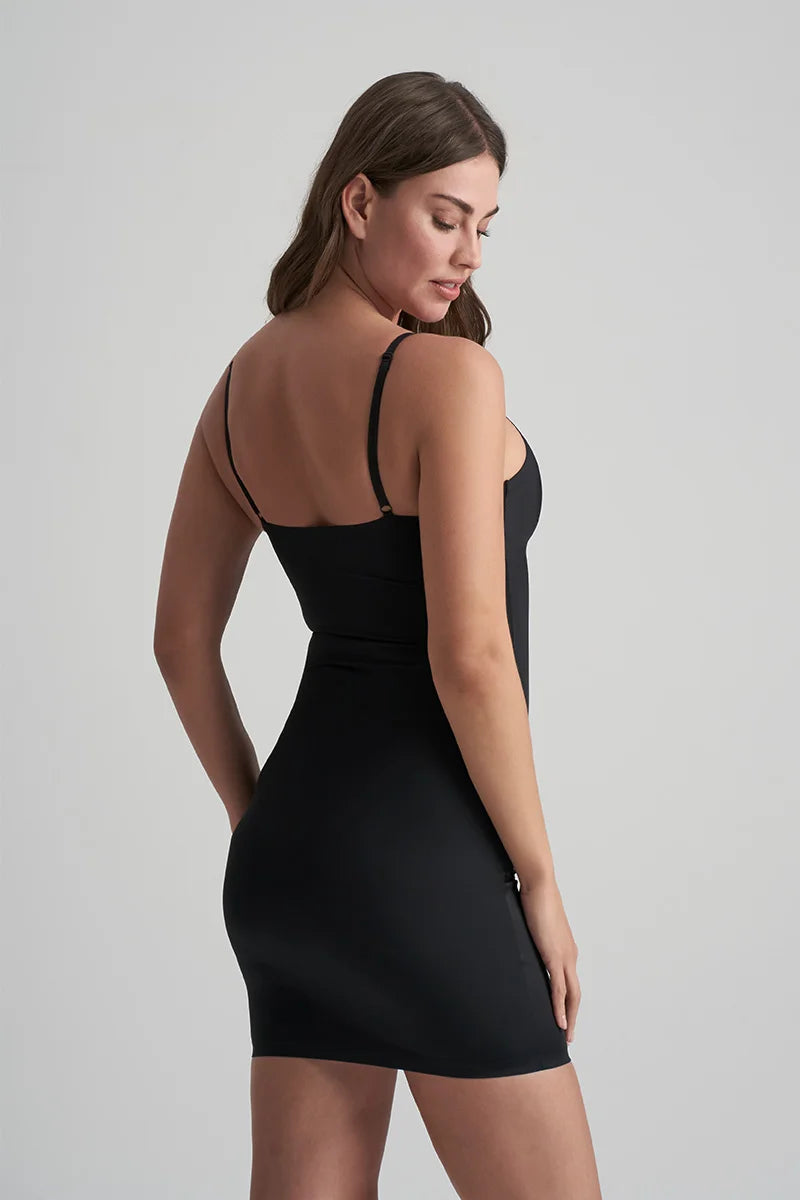 ByeBra - Invisible Shapewear Light Support Invisible Singlet Dress Black