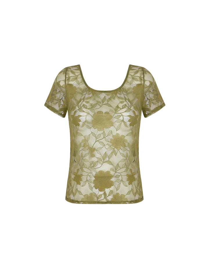 Antigel by Lise Charmel - Dentelle Rebelle Top Vert Mousse