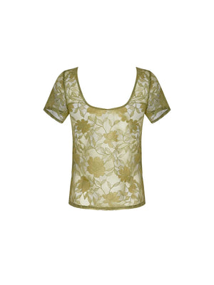 Antigel by Lise Charmel - Dentelle Rebelle Top Vert Mousse