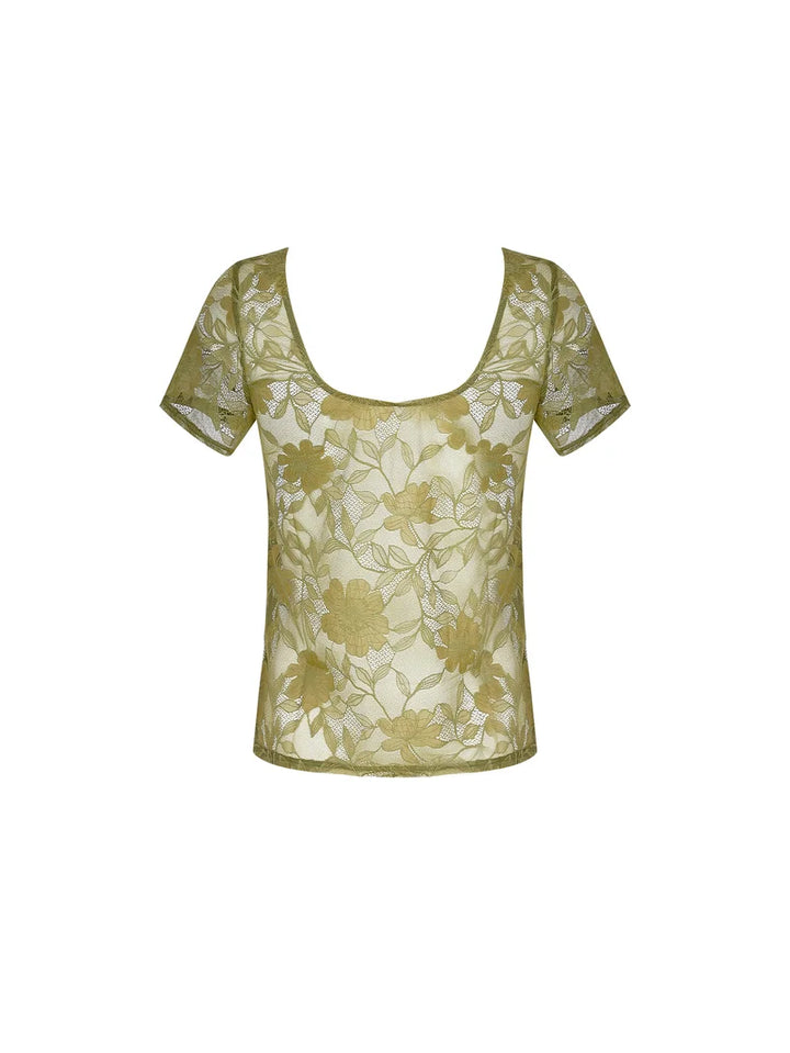 Antigel by Lise Charmel - Dentelle Rebelle Top Vert Mousse