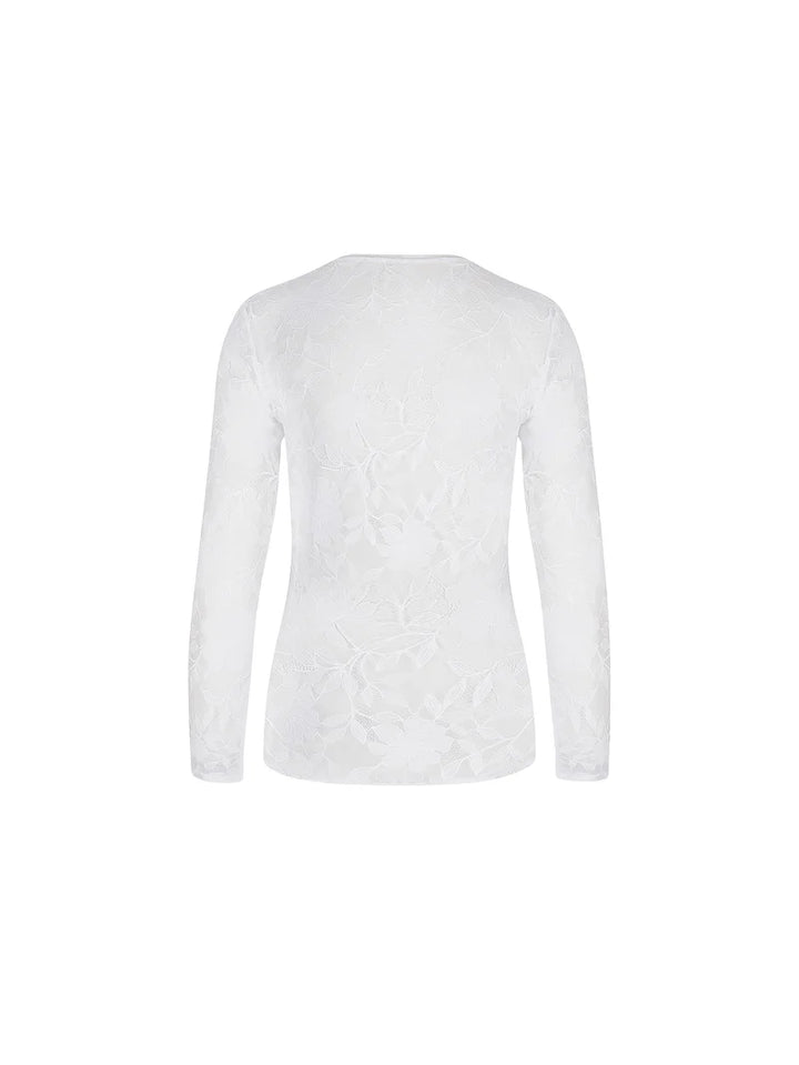 Antigel by Lise Charmel - Dentelle Rebelle Long Sleeved Top Blanc