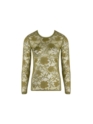 Antigel by Lise Charmel - Dentelle Rebelle Long Sleeved Top Vert Mousse