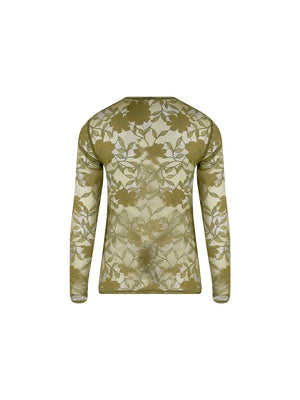 Antigel by Lise Charmel - Dentelle Rebelle Long Sleeved Top Vert Mousse