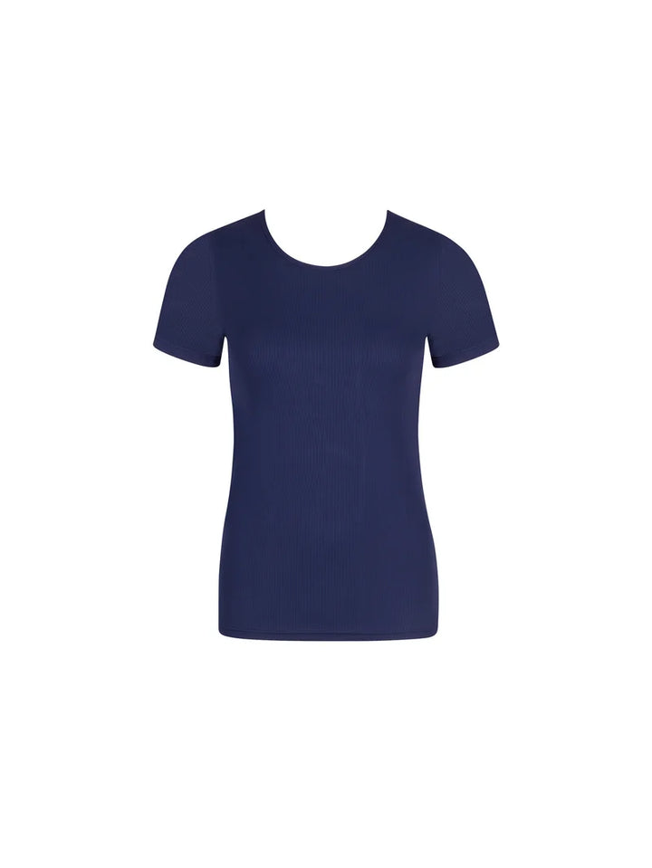 Antigel by Lise Charmel - En Mode Yoga Short-Sleeved Top Bleu Yoga