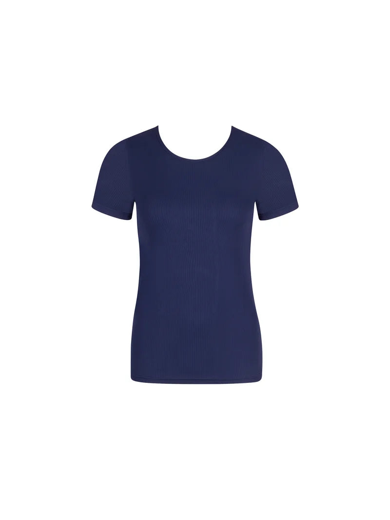 Antigel by Lise Charmel - En Mode Yoga Short-Sleeved Top Bleu Yoga