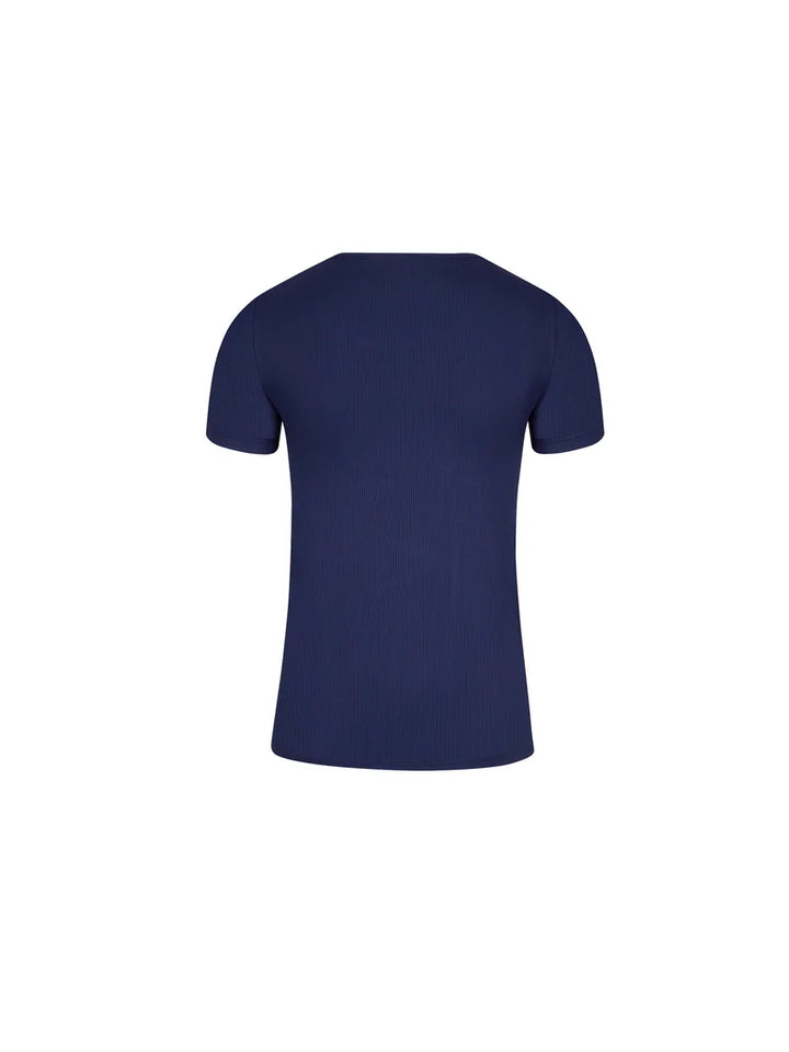 Antigel by Lise Charmel - En Mode Yoga Short-Sleeved Top Bleu Yoga
