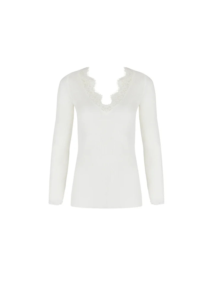 Lise Charmel - Plaisir Caresse Long Sleeved Top Ecru Nacre