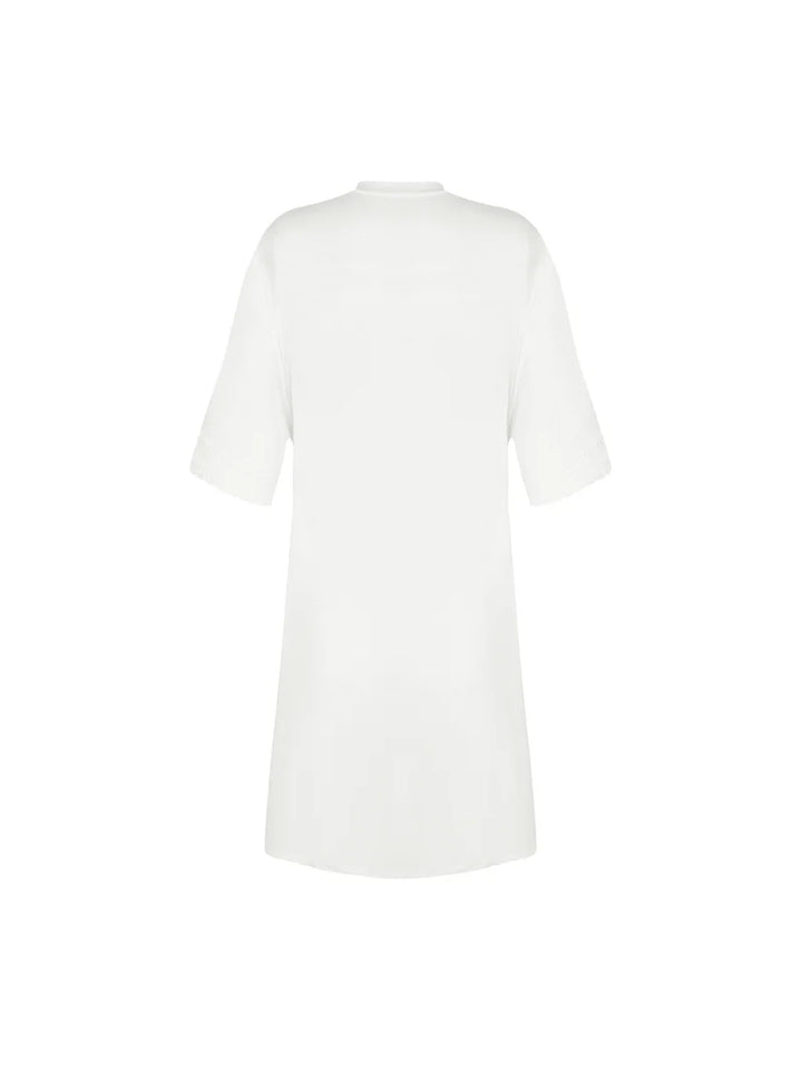 Antigel by Lise Charmel - Simply Graphic Mid-Length Negligee Gown Ecru Nacre