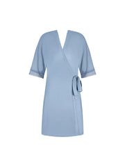 Antigel by Lise Charmel - Simply Graphic Mid-Length Negligee Gown Bleu Gris