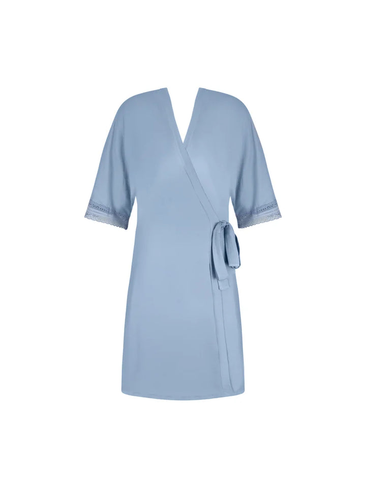 Antigel by Lise Charmel - Simply Graphic Mid-Length Negligee Gown Bleu Gris