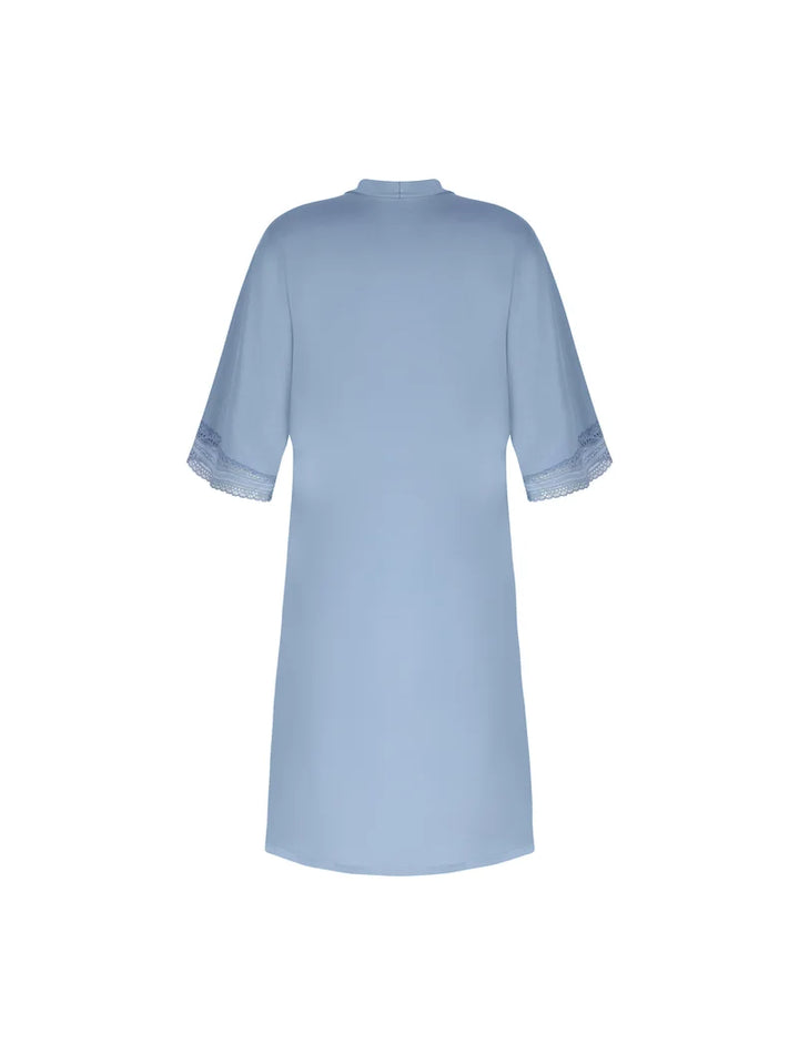Antigel by Lise Charmel - Simply Graphic Mid-Length Negligee Gown Bleu Gris