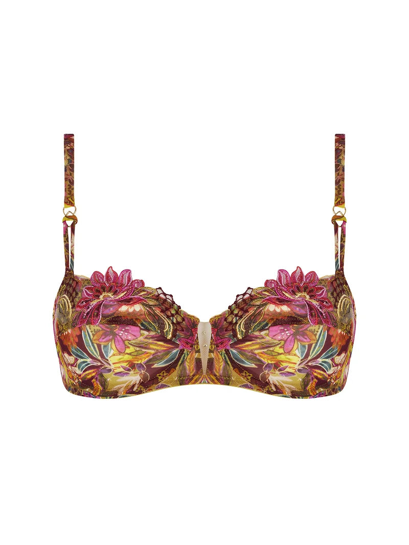 Lise Charmel - Danse Des Fleurs Half Cup Bra Fushia Vert