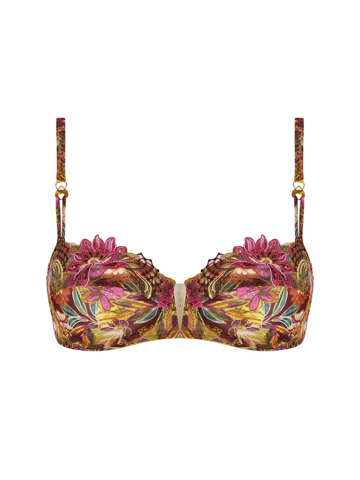 Lise Charmel - Danse Des Fleurs Half Cup Bra Fushia Vert