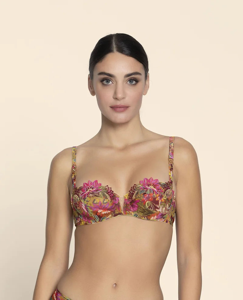 Lise Charmel - Danse Des Fleurs Half Cup Bra Fushia Vert