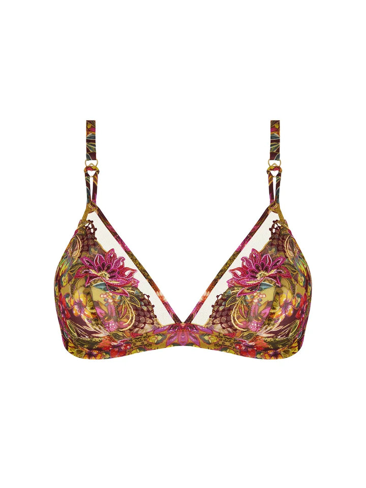 Lise Charmel - Danse Des Fleurs Wireless Triangle Bra Fushia Vert