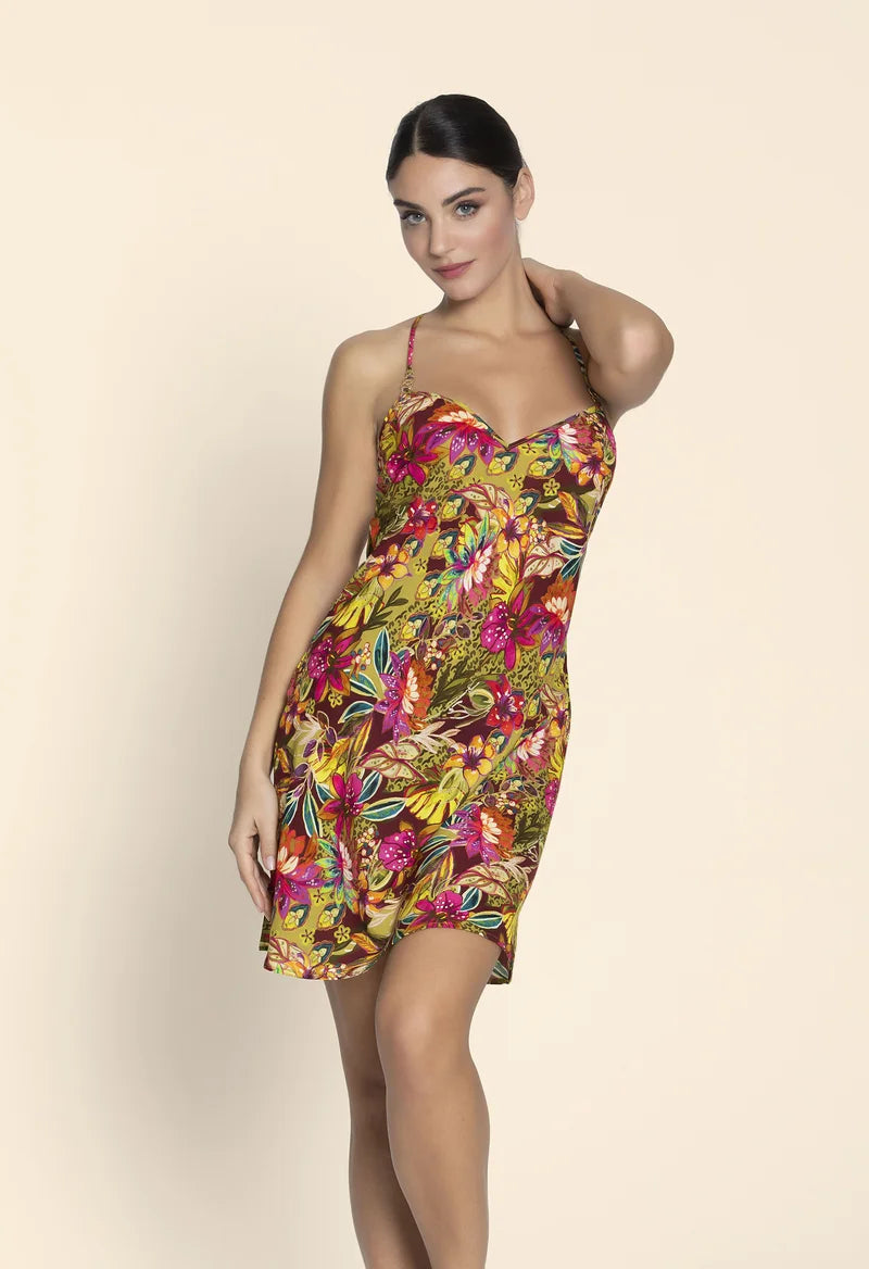Lise Charmel - Danse Des Fleurs Night Dress Fushia Vert
