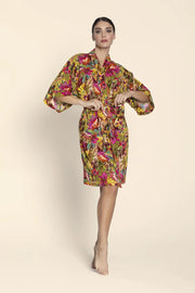 Lise Charmel - Danse Des Fleurs Mid-Length Negligee Gown Fushia Vert