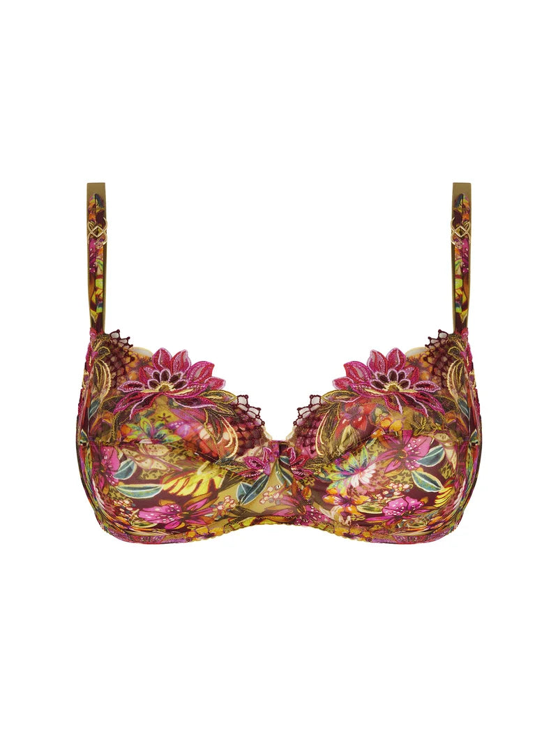 Lise Charmel - Danse Des Fleurs Covering Half Cup Bra Fushia Vert