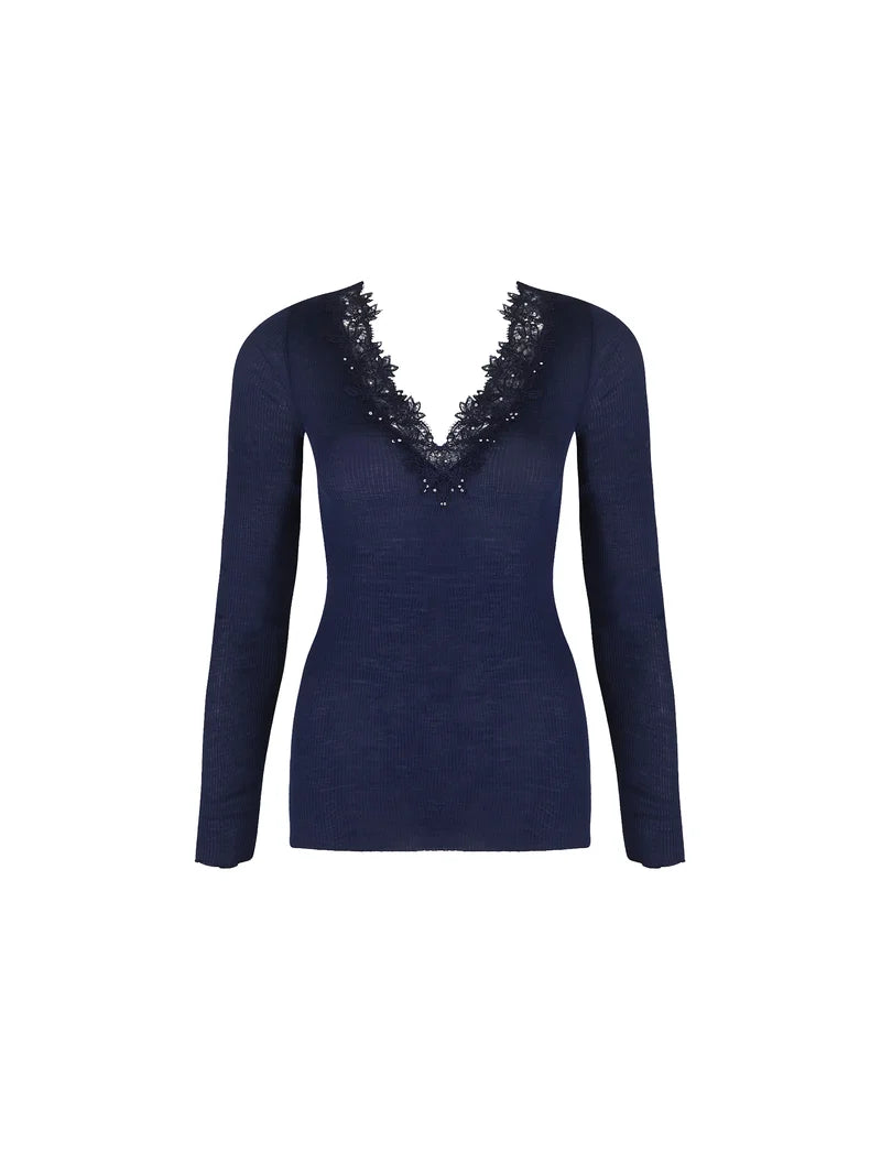 Lise Charmel - Eclat Couture Long Sleeved Top Bleu Night