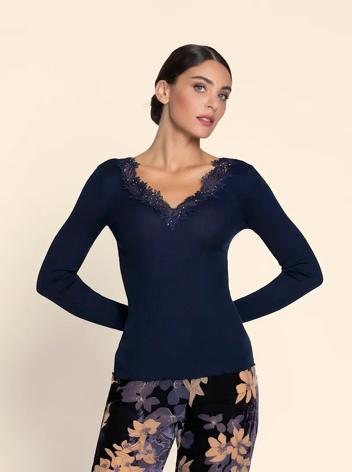 Lise Charmel - Eclat Couture Long Sleeved Top Bleu Night