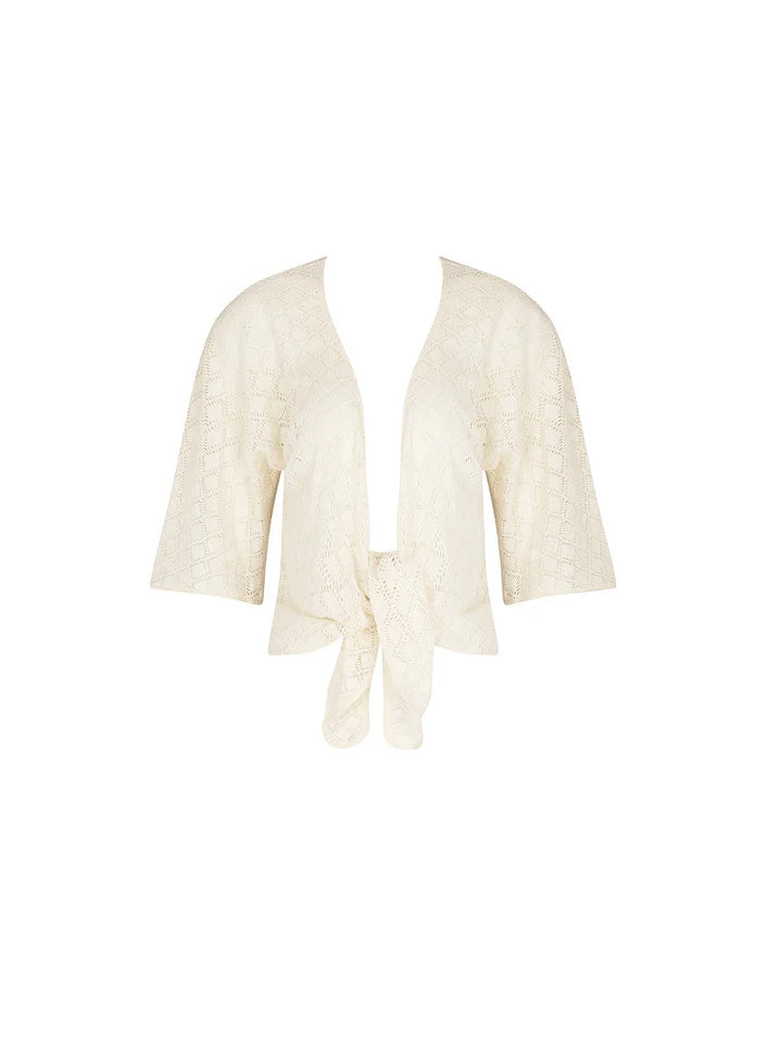 Antigel by Lise Charmel - Crochet Seventies Short Sleeved Jacket Chanvre
