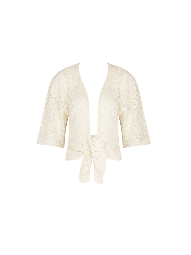 Antigel by Lise Charmel - Crochet Seventies Short Sleeved Jacket Chanvre