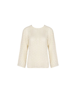 Antigel by Lise Charmel - Crochet Seventies Long Sleeved Top Chanvre